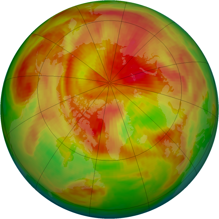 Arctic ozone map for 09 April 1987
